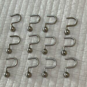 Set of 12 Shower Curtain Hooks